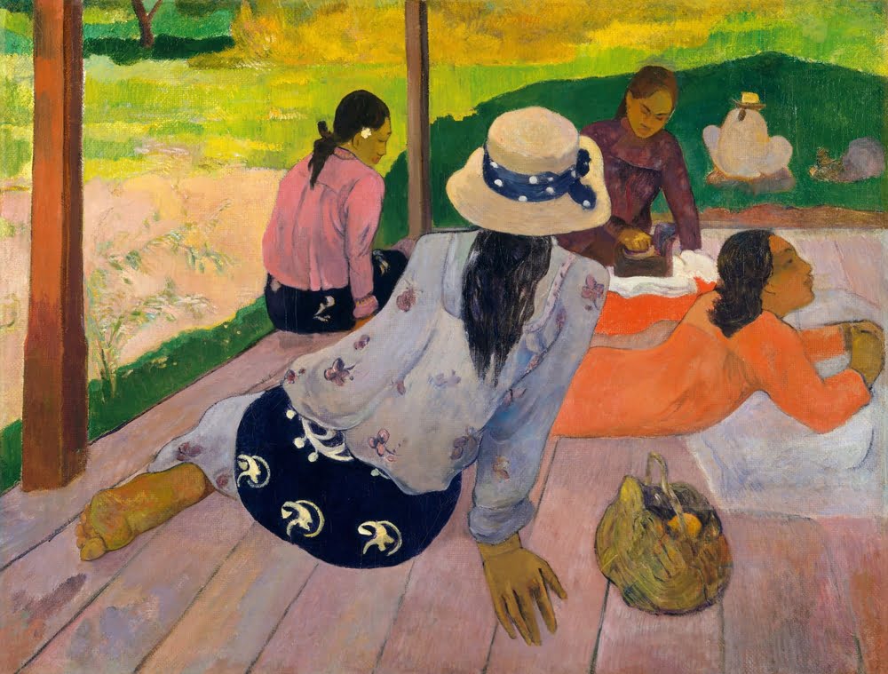 The Siesta, pintura do artista Paul Gauguin