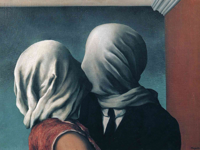 Pintura Os Amantes - Rene Magritte (1928)