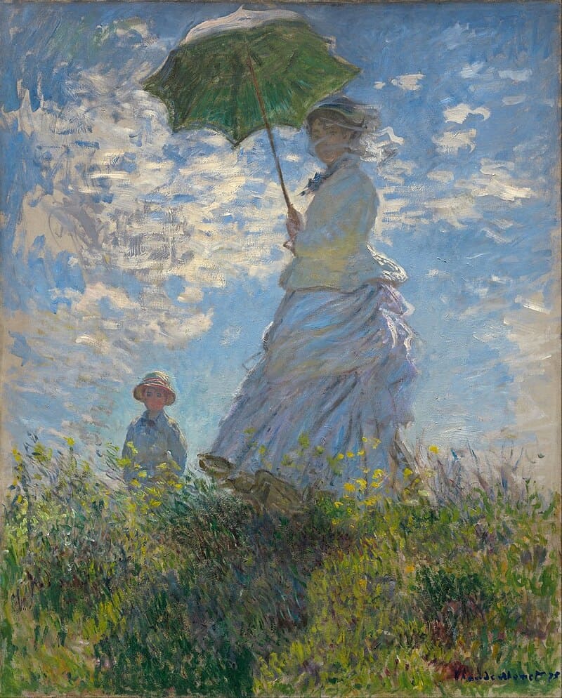 Mulher com sombinha (1875), por Claude Monet