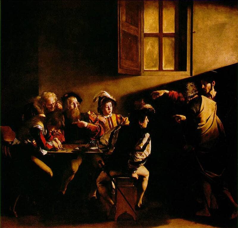 Quadro Vocação de São Mateus, Caravaggio