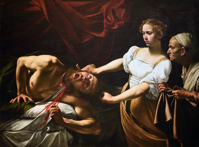 Quadro de Caravaggio: Judite e Holoferne (1599)