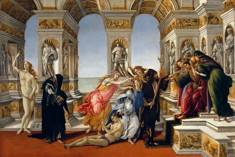 Quadro A Calúnia de Apeles de Sandro Botticelli